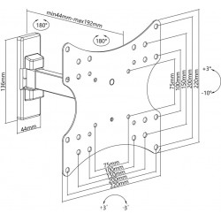 Vægbeslag til 23-42" TV