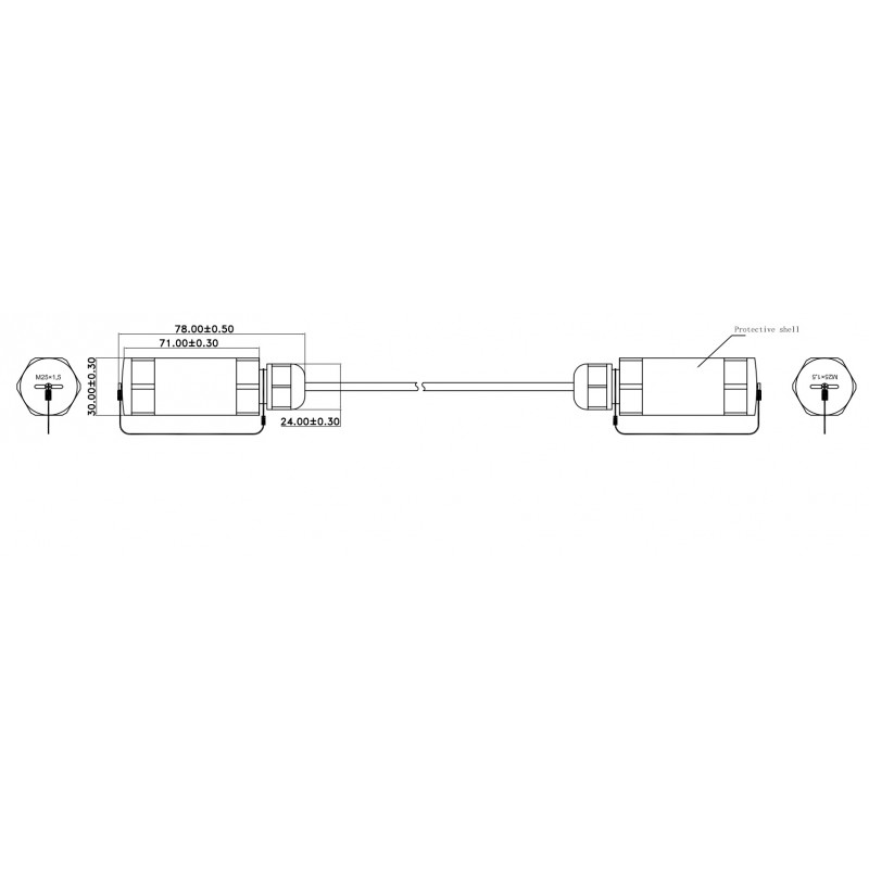 HDMI 2.1 kabel af vandtæt pansret fiber 50 meter AOX vandalproff