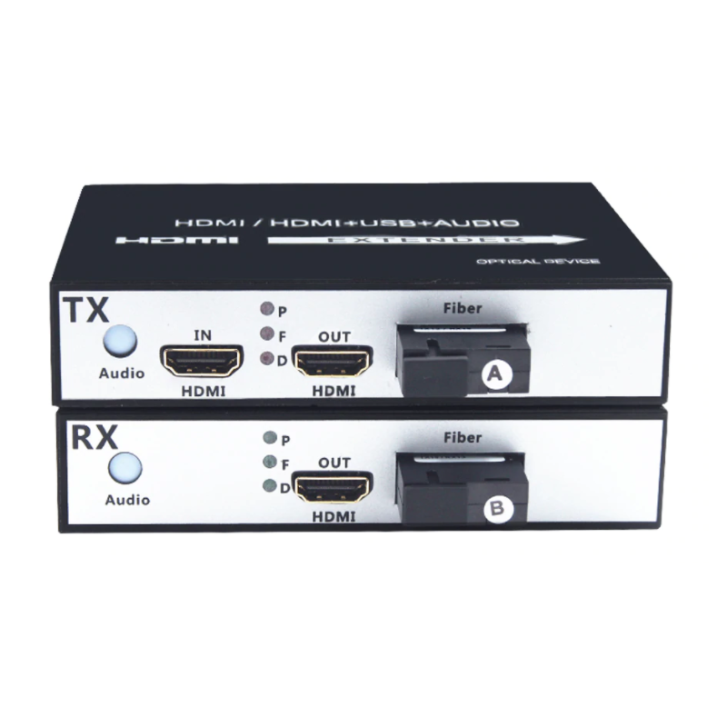 KVM Extender med USB over fiber 20km