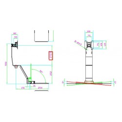 Display bracket with keyboard tray HM-005