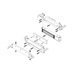 Z-vinkelbeslag til dørmagnet DOOR-MAGNET-MI på indadgående dør