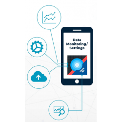 Trådløs Temperatur-datalogger, Bluetooth, -199°C til +1760°C, 16.000 målinger, Pt100/1000