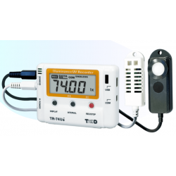 Temperatur, fugt, UV, lysstyrke datalogger. Overførsel via USB port. 0 - +55°C, 10 - 95%RH, 0 - 130kLux