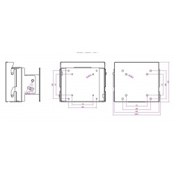 Vægbeslag i 304L rustfrit stål til fødevareforarbejdning, VESA-beslag 75/100, TFT-beslag, panel-pc-beslag