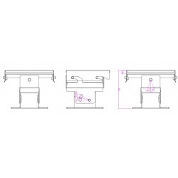 Vægbeslag i 304L rustfrit stål til fødevareforarbejdning, VESA-beslag 75/100, TFT-beslag, panel-pc-beslag