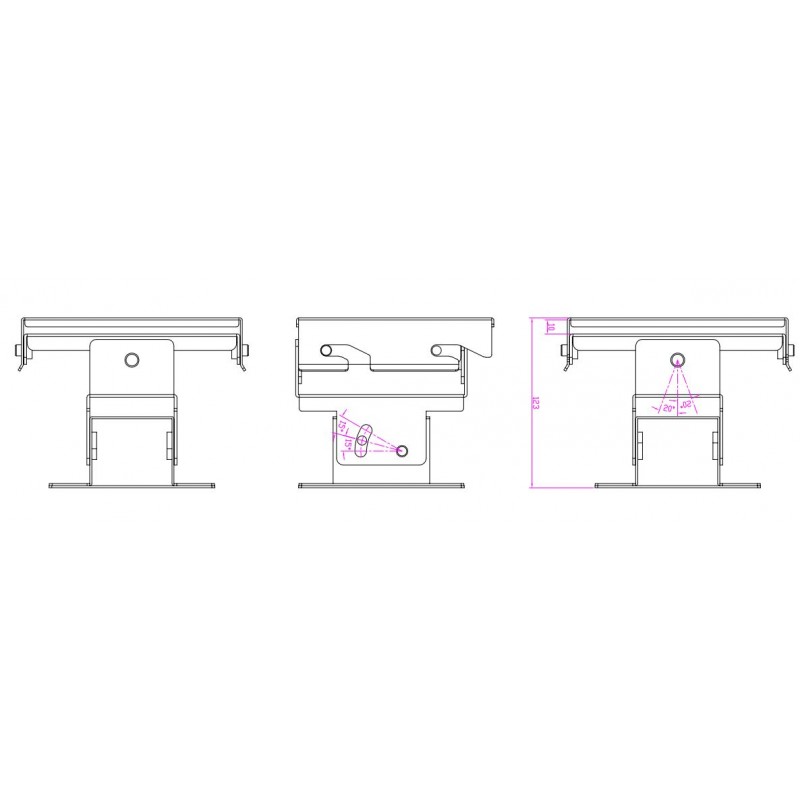 Vægbeslag i 304L rustfrit stål til fødevareforarbejdning, VESA-beslag 75/100, TFT-beslag, panel-pc-beslag