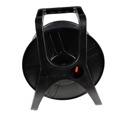 Robust cable drum for fiber cable. Up to 200 meter armored duplex fiber cable