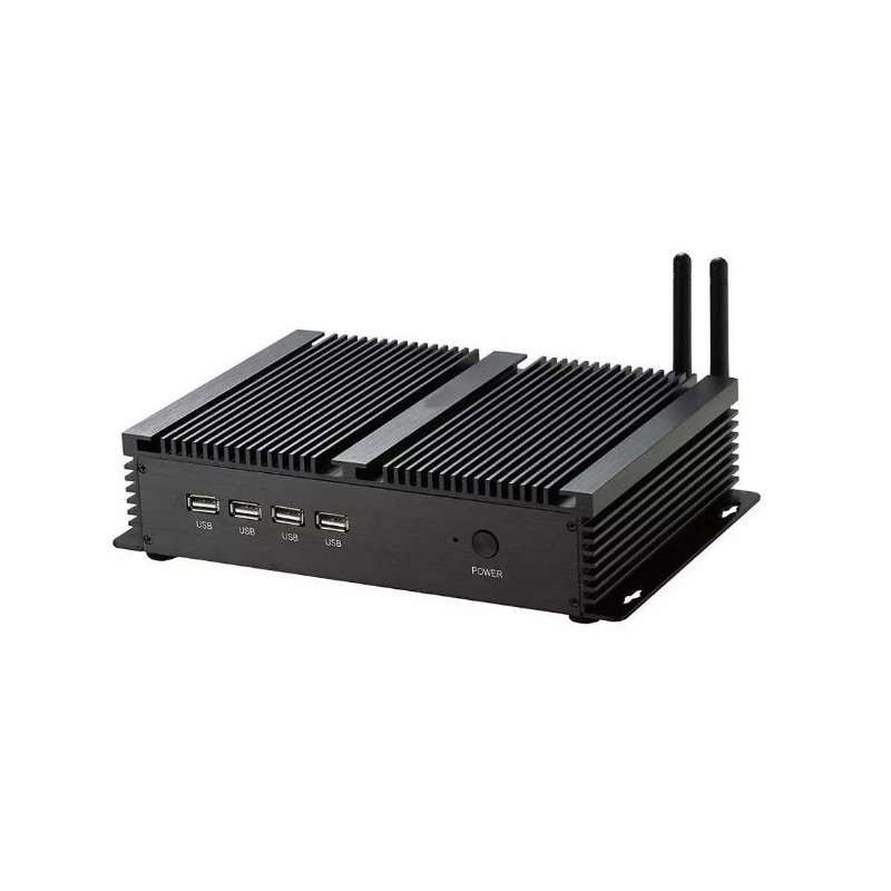 Blæserløs embedded PC WIN xp, WIN7, WIN 8, WIN 10, RS232 COM porte, 8 USB Porte Wifi, Wall mount