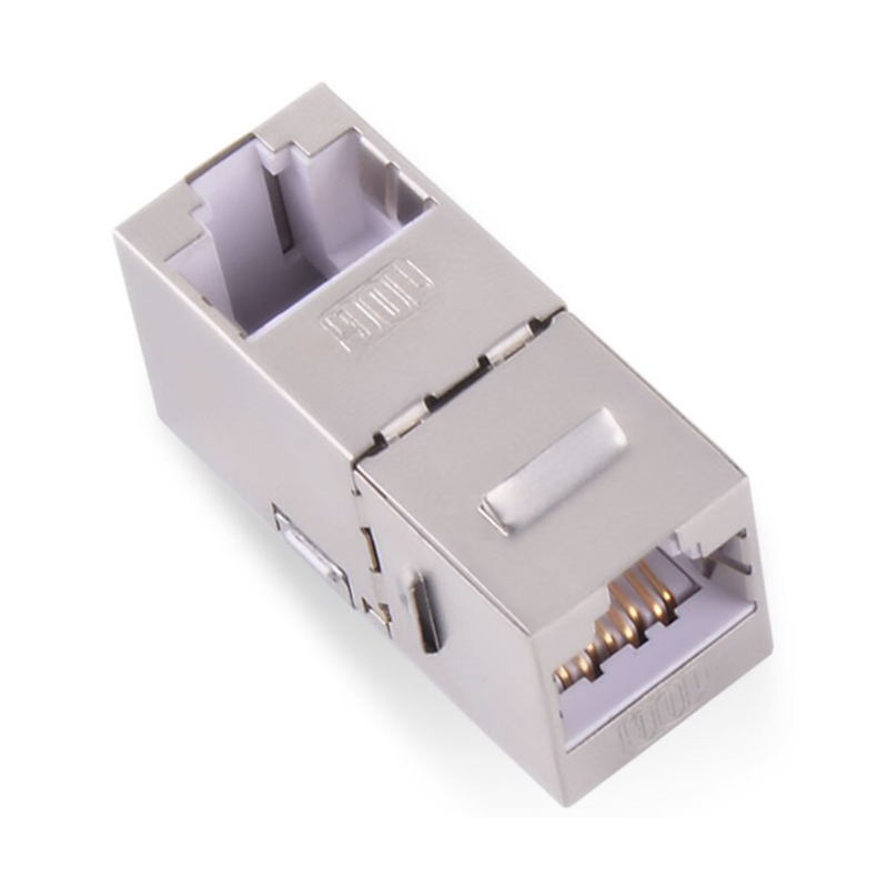 RJ45-kobling vinklet 90 grader hun-til-hun-stik Keystone