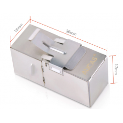 RJ45-kobling vinklet 90 grader hun-til-hun-stik Keystone