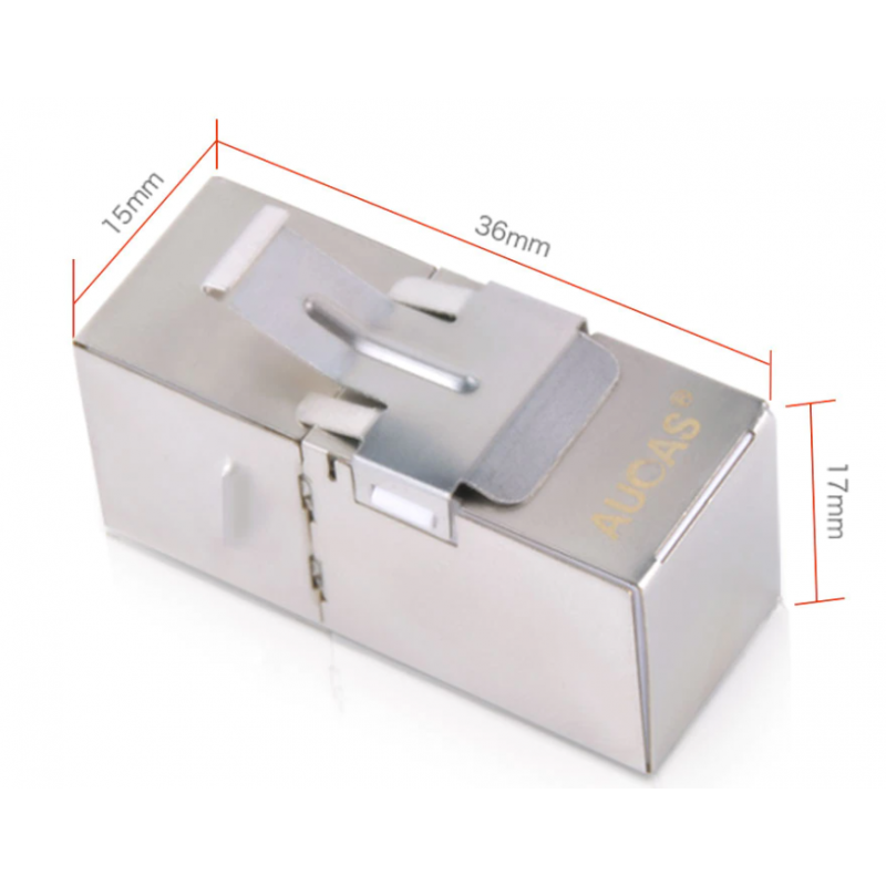 RJ45-kobling vinklet 90 grader hun-til-hun-stik Keystone