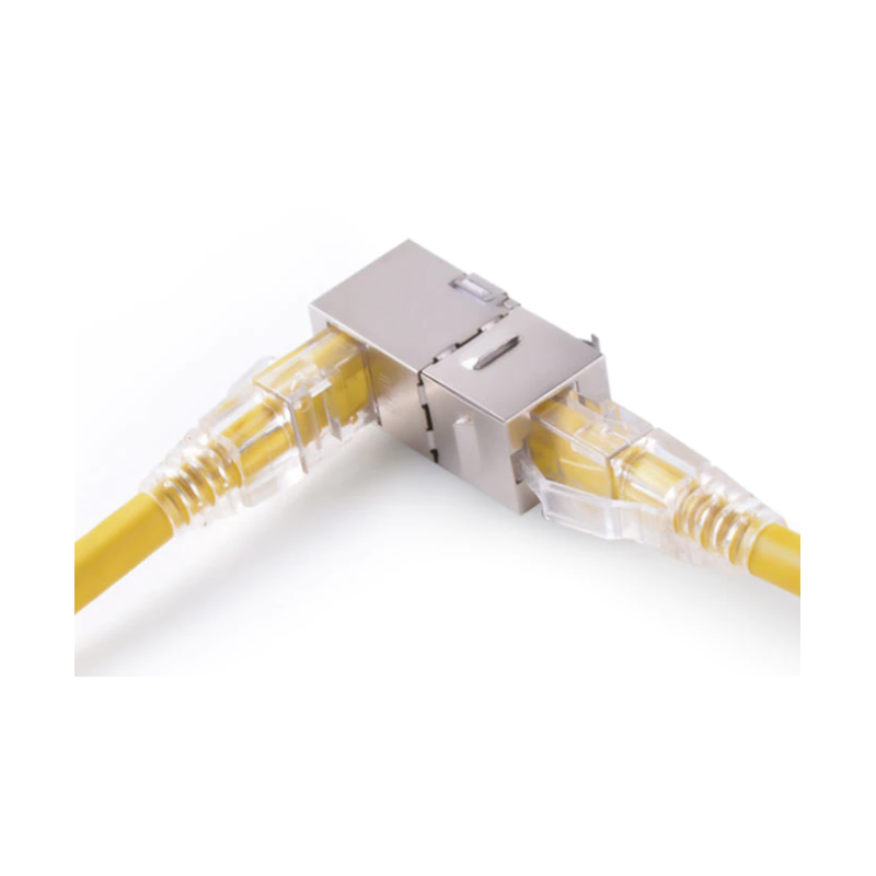 RJ45-kobling vinklet 90 grader hun-til-hun-stik Keystone