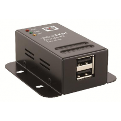 2 Port USB2.0 forlænger op til 50 meter via netværkskabel. Giver stabil 5VDC på USB portene