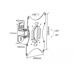 Wall bracket for 13-29 "screen