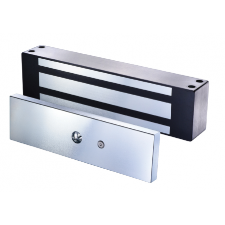 Vandtæt elektronisk dørmagnet, 545 kg holdekraft, 12/24VDC. Rustfri stål