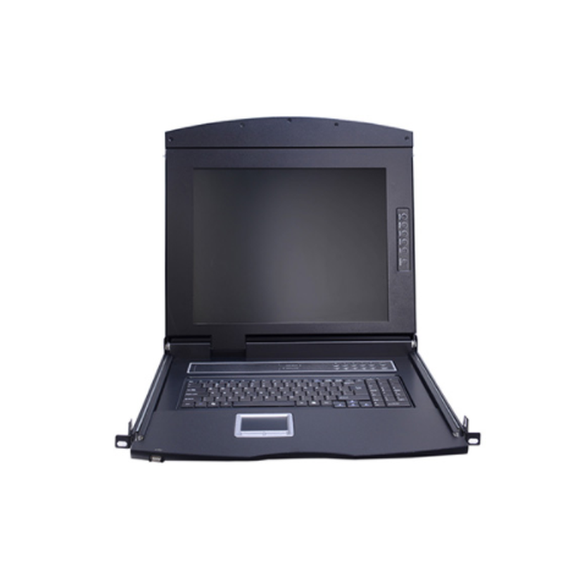 Extraction console with monitor, keyboard and touchpad. HDMI. Local operation of server in 19" Rack cabinet
