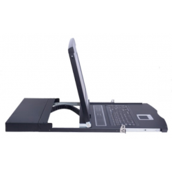 Extraction console with monitor, keyboard and touchpad. HDMI. Local operation of server in 19" Rack cabinet