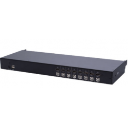 8 port KVM switch til Konsol. DVI, USB. 1 x USB til mus. Plug-on-modul