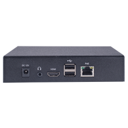 Medieafspiller til annoncering og streaming med HDMI, LAN, USB, Micro-SD, IR, 12VDC