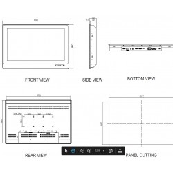 27" 16:9 Marine godkendt DNV, IEC60945 4th, IACS E-10, IEC60529 med DIMMING funktion