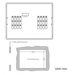 17"  Panel Vesa Monitor TFT-LCD, Projected Capacitiv Touch, IP65 front VGA, DP, DVI 1280x1024