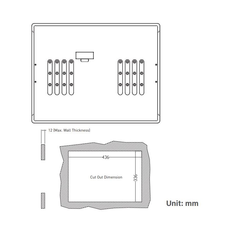 17" Modular Monitor TFT-LCD, capacitive touch, IP65 front