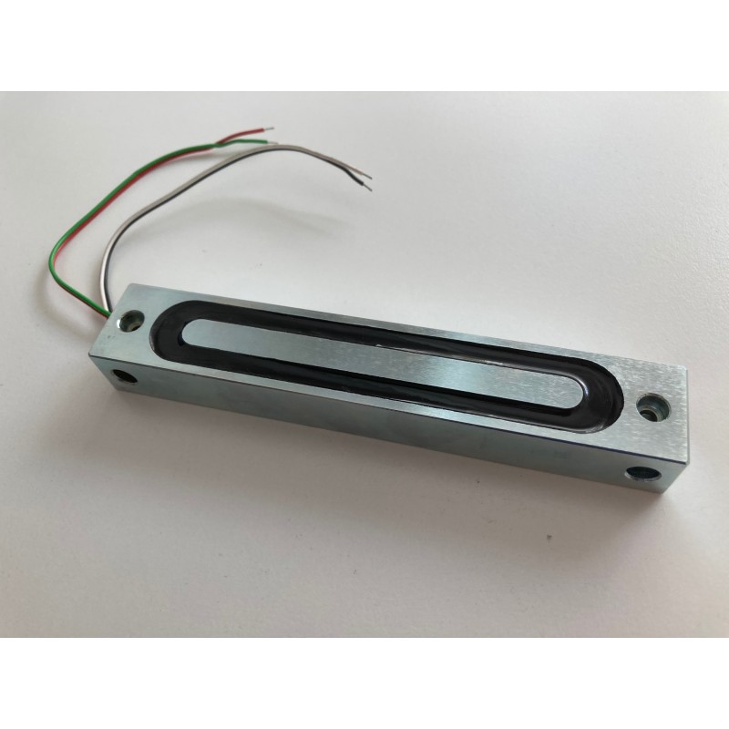 Elektronisk magnetlås med 110 kg holdekraft. 12 eller 24VDC