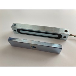 Elektronisk magnetlås med 110 kg holdekraft. 12 eller 24VDC