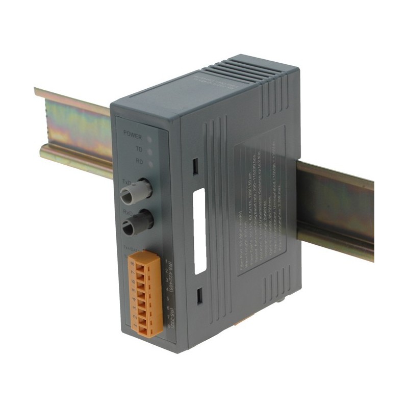 Multi Mode Fiber Converter til RS232/422/485 - 2 km rækkevidde