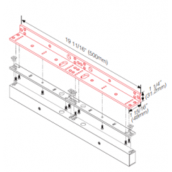 Vinkelbeslag til holdemagnet til udadgående dør
