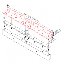 Vinkelbeslag til holdemagnet for udadgående dør