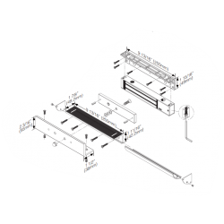 Z-vinkelbeslag til dørmagnet på indadgående dør