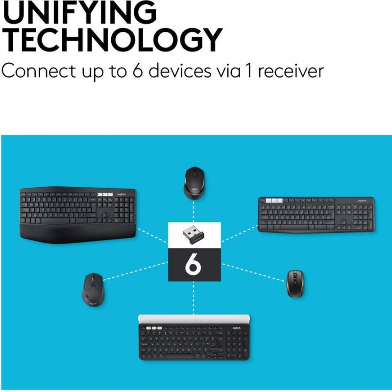 Logitech M510 mus trådløs med 5 knapper 2.4GHz