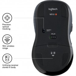 Logitech M510 Mouse Wireless with 5 buttons 2.4GHz