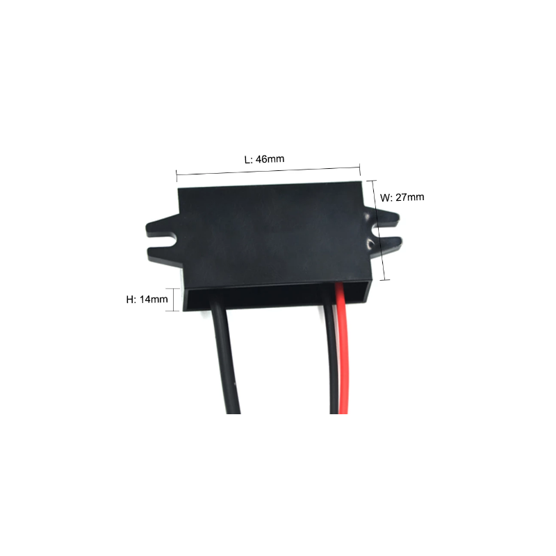 DC/DC konverter fra 8-35VDC til 5VDC USB hun-stik. USB UDTAG med 5v