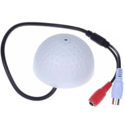 Mikrofon i cube med forforstærker. 600 ohm. Output 0-6V. 9 - 12VDC