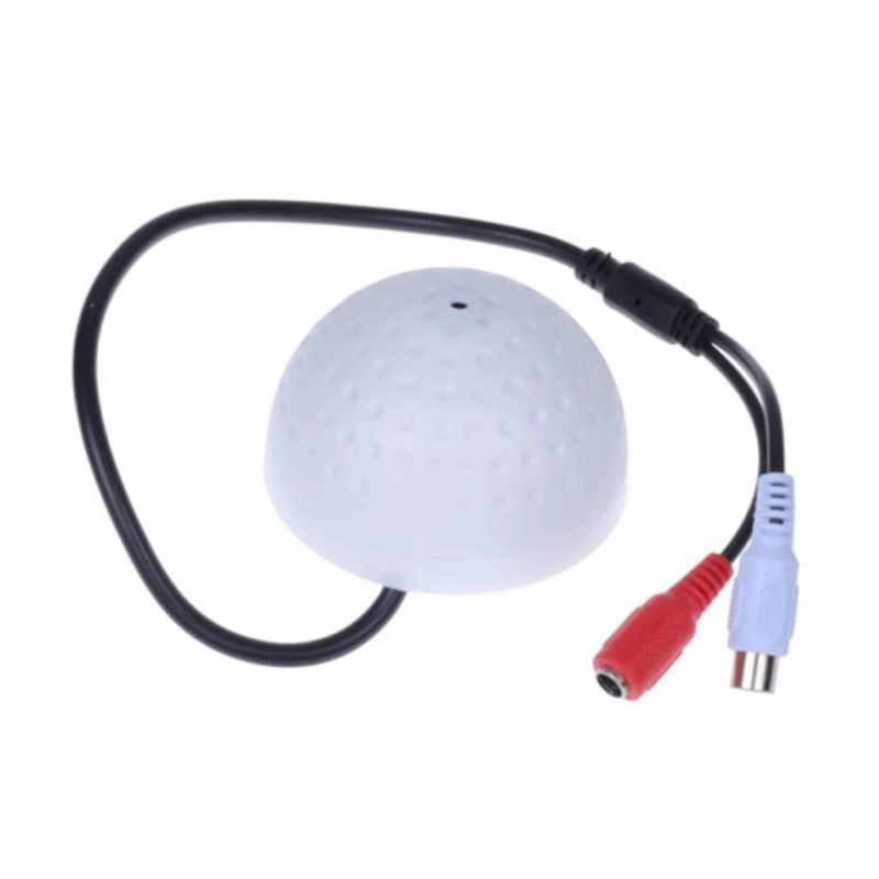 Mikrofon i cube med forforstærker. 600 ohm. Output 0-6V. 9 - 12VDC