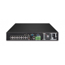 25 kanals 4K NVR Videooptager til IP kamera. HDMI/VGA. 16 x RJ45 PoE+