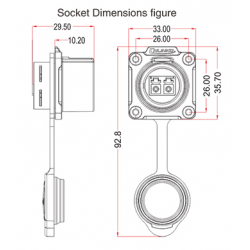 IP67 Waterproof chassis and panel fiber plugg with LC-LC