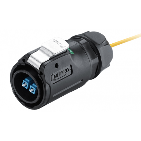 IP67 vandtæt fiber kabel stik til fiberkabel med LC. Plast og med snaplås.