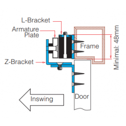 Z-Bracket Kit for Inward Door Magnet DOOR-MAGNET-V12