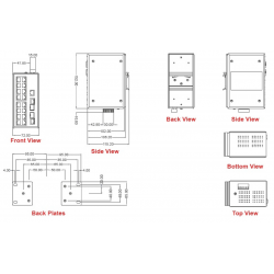 16 ports POE+ DIN RAIL, Fiber interface 2 x SFP, SNMP Managed industri SWITCH Udvidet temperatur til 80°C. Redundant Ring