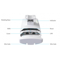 Outdoor Wi-Fi Bridge, Passive Poe, 24VDC