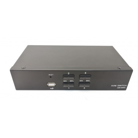 4 port KVM switch DP, Display Port, 4K60Hz, 3 x USB2.0 Hot Keys