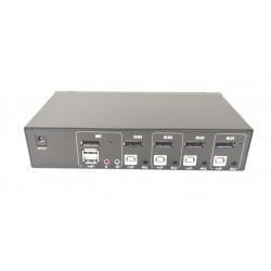 4 ports KVM omskifter DP, Display Port, 4K60Hz , 3 x USB2.0 Hot Keys