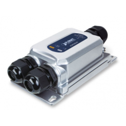 Waterproof media converter for 1000Mbit Fiber and 100/1000Mbit RJ45, PoE+ IP67 IK10