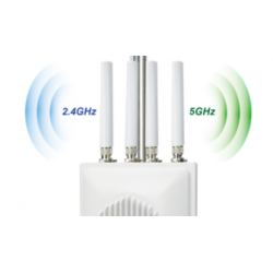 7 / 5 dBi Wifi Dual-Band Omni antenne - 2,4GHz og 5GHz, N han