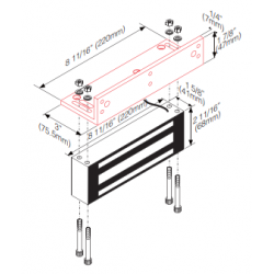 L-beslag til dørmagnet DOOR-MAGNET-V12CB
