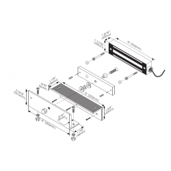 Z-Bracket for DOOR-MAGNET-V12CB Inward Opening Door