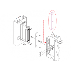 Electronic door magnet for 12/24VDC for embedding in frame. Up to 272kg